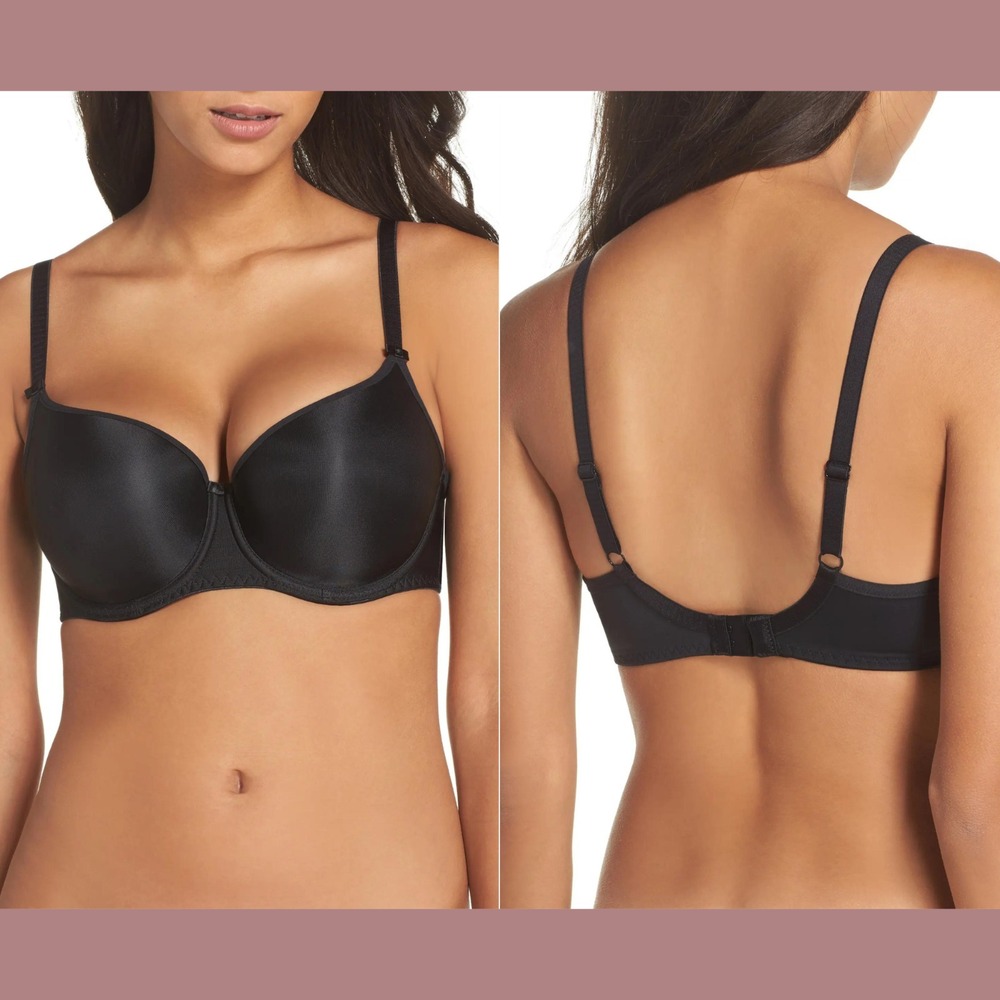 NWT $64 Fantasie‎ [ 30I US ] Underwire Smoothing T-shirt Bra in Black #U1761